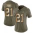 Nike Tampa Bay Buccaneers #21 Justin Evans Olive/Gold Womens Stitched NFL Limited 2017 Salute To Service Jersey
