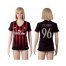 Womens AC Milan #96 Calabria Home Soccer Club Jersey