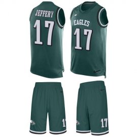 Nike Philadelphia Eagles #17 Alshon Jeffery Midnight Green Team Color Mens Stitched NFL Limited Tank Top Suit Jersey