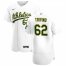Oakland Athletics #62 Lou Trivino Mens Nike White Home 2020 Authentic Player MLB Jersey