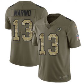 Nike Miami Dolphins #13 Dan Marino Olive/Camo Youth Stitched NFL Limited 2017 Salute to Service Jersey