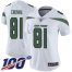 Nike New York Jets #81 Quincy Enunwa White Womens Stitched NFL 100th Season Vapor Limited Jersey