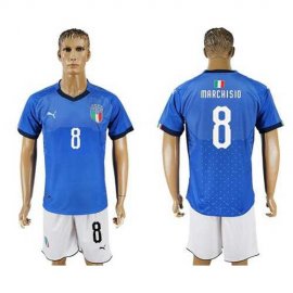 Italy #8 Marchisio Home Soccer Country Jersey