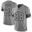 Las Vegas Raiders #28 Josh Jacobs Mens Nike Gray Gridiron II Vapor Untouchable Limited NFL Jersey