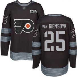 Adidas Philadelphia Flyers #25 James Van Riemsdyk Black 1917-2017 100th Anniversary Stitched NHL Jersey