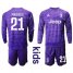 Juventus #21 Pinsoglio Purple Goalkeeper Long Sleeves Kid Soccer Club Jersey