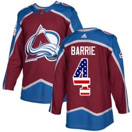 Adidas Colorado Avalanche #4 Tyson Barrie Burgundy Home Authentic USA Flag Stitched Youth NHL Jersey