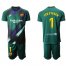 Barcelona #1 Ter Stegen Green Goalkeeper Soccer Club Jersey