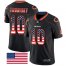 Nike Chicago Bears #10 Mitchell Trubisky Black Mens Stitched NFL Limited Rush USA Flag Jersey