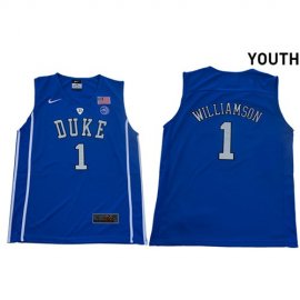 Blue Devils #1 Zion Williamson Blue Basketball Elite Stitched Youth NCAA Jersey