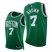 Nike Boston Celtics #7 Jaylen Brown Mens 2021-22 75th Diamond Anniversary NBA Jersey Green Mens