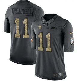 Nike Minnesota Vikings #11 Laquon Treadwell Black Youth Stitched NFL Limited 2016 Salute To Service Jersey