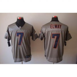 Nike Denver Broncos #7 John Elway Grey Shadow Mens Stitched NFL Elite Jersey