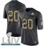 Nike San Francisco 49ers #20 Jimmie Ward Black Super Bowl LIV 2020 Mens Stitched NFL Limited 2016 Salute to Service Jersey
