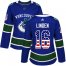Adidas Vancouver Canucks #16 Trevor Linden Blue Home Authentic USA Flag Womens Stitched NHL Jersey