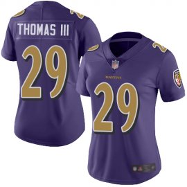 Nike Baltimore Ravens #29 Earl Thomas III Purple Womens Stitched NFL Limited Rush Jersey