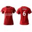 Womens Liverpool #6 Lovren Red Home Soccer Club Jersey