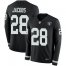 Nike Las Vegas Raiders #28 Josh Jacobs Black Team Color Youth Stitched NFL Limited Therma Long Sleeve Jersey
