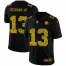 Cleveland Browns #13 Odell Beckham Jr. Mens Nike Leopard Print Fashion Vapor Limited NFL Jersey Black