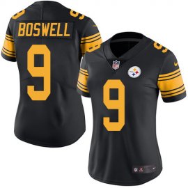 Nike Pittsburgh Steelers #9 Chris Boswell Black Womens Stitched NFL Limited Rush Jersey