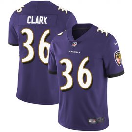 Nike Baltimore Ravens #36 Chuck Clark Purple Team Color Mens Stitched NFL Vapor Untouchable Limited Jersey
