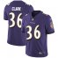 Nike Baltimore Ravens #36 Chuck Clark Purple Team Color Mens Stitched NFL Vapor Untouchable Limited Jersey