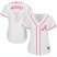 Atlanta Braves #3 Dale Murphy White/Pink Fashion Womens Stitched MLB Jersey