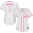 Atlanta Braves #3 Dale Murphy White/Pink Fashion Womens Stitched MLB Jersey