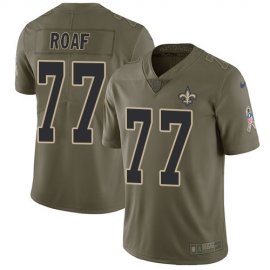 Nike New Orleans Saints #77 Willie Roaf Olive Mens Stitched NFL Limited 2017 Salute To Service Jersey