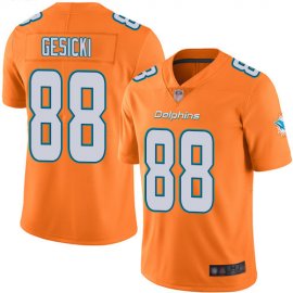 Nike Miami Dolphins #88 Mike Gesicki Orange Mens Stitched NFL Limited Rush Jersey