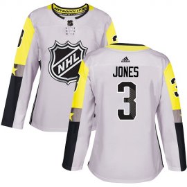 Adidas Columbus Blue Jackets #3 Seth Jones Gray 2018 All-Star Metro Division Authentic Womens Stitched NHL Jersey