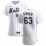New York Mets #63 Thomas Szapucki Mens Nike White Home 2020 Authentic Player MLB Jersey