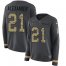 Nike Cincinnati Bengals #21 Mackensie Alexander Anthracite Salute to Service Womens Stitched NFL Limited Therma Long Sleeve Jersey