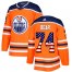 Adidas Edmonton Oilers #74 Ethan Bear Orange Home Authentic USA Flag Stitched NHL Jersey