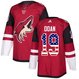 Adidas Arizona Coyotes #19 Shane Doan Maroon Home Authentic USA Flag Stitched Youth NHL Jersey