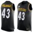 Nike Pittsburgh Steelers #43 Troy Polamalu Black Team Color Mens Stitched NFL Limited Tank Top Jersey