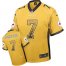 Nike Pittsburgh Steelers #7 Ben Roethlisberger Gold Mens Stitched NFL Elite Drift Fashion Jersey
