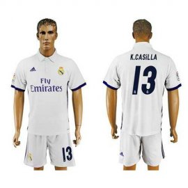 Real Madrid #13 K.Casilla White Home Soccer Club Jersey