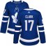 Adidas Toronto Maple Leafs #17 Wendel Clark Blue Home Authentic Womens Stitched NHL Jersey