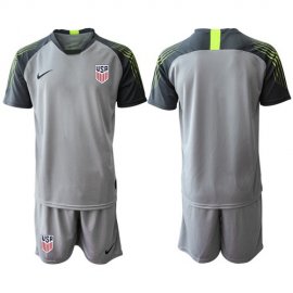 USA Blank Grey Goalkeeper Soccer Country Jersey
