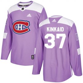 Adidas Montreal Canadiens #37 Keith Kinkaid Purple Authentic Fights Cancer Stitched NHL Jersey