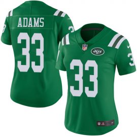 Nike New York Jets #33 Jamal Adams Green Womens Stitched NFL Limited Rush Jersey