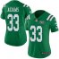 Nike New York Jets #33 Jamal Adams Green Womens Stitched NFL Limited Rush Jersey