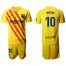 Barcelona #10 Messi Yellow Soccer Club Jersey