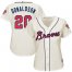 Atlanta Braves #20 Josh Donaldson Cream Alternate Womens Stitched MLB Jersey