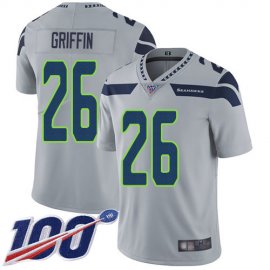 Nike Seattle Seahawks #26 Shaquem Griffin Grey Alternate Youth Stitched NFL 100th Season Vapor Limited Jersey