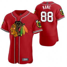 Chicago Blackhawks #88 Patrick Kane Mens 2020 NHL x MLB Crossover Edition Baseball Jersey Red