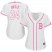Boston Red Sox #34 David Ortiz White/Pink Fashion Womens Stitched MLB Jersey