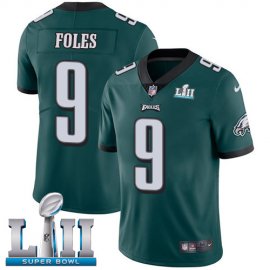 Nike Philadelphia Eagles #9 Nick Foles Midnight Green Team Color Super Bowl LII Mens Stitched NFL Vapor Untouchable Limited Jersey