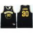 Golden State Warriors #30 Stephen Curry Black Throwback Stitched NBA Jersey